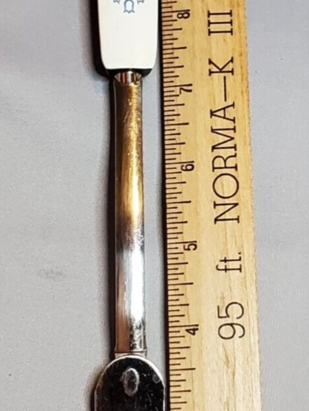 EKCO Chromium Plated Dutch Tulip Pattern Meat Serving Fork USA 11-3/8 in Vintage